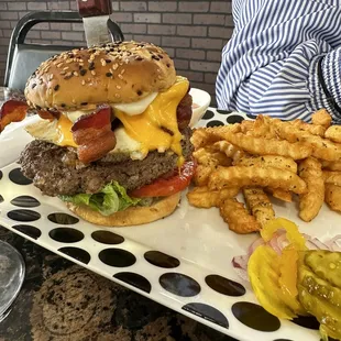 Beef Burger with Fries