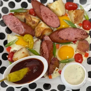 Breakfast Omelet with Polish Sausage