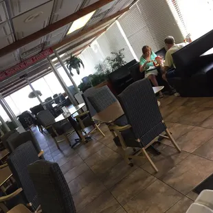 a woman sitting at a table