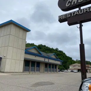 the front of the restaurant