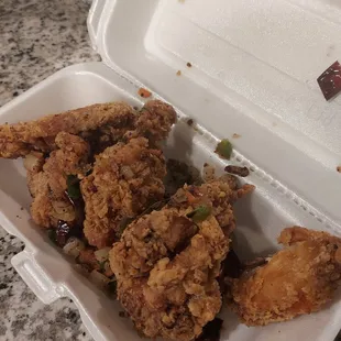 Salt and pepper wings.  Not the best,  but not bad