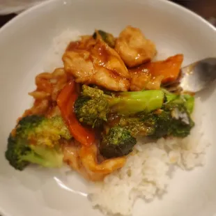 Chicken and broccoli