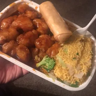S6. General Tso&apos;s Chicken &amp; 9a. Spring Rolls