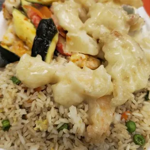 Spicy seafood and coconut shrimp