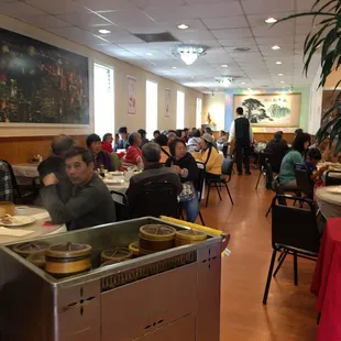 interior with dim sum carts