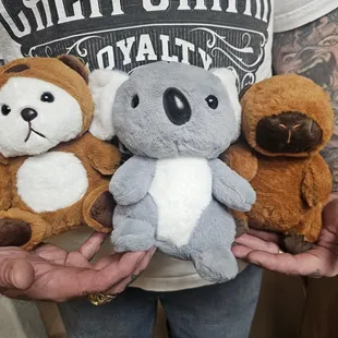 Our winnings (not pictured: Pochacco pen after exchange)