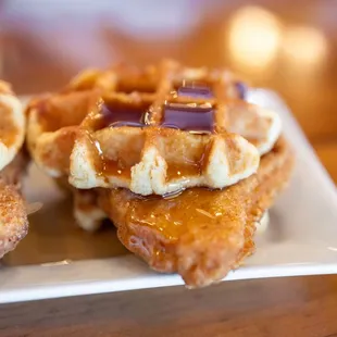 Chicken &amp; Waffle Sliders ($8)