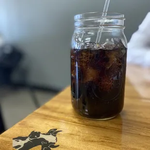 Loved the large mason jars beverages are served in.