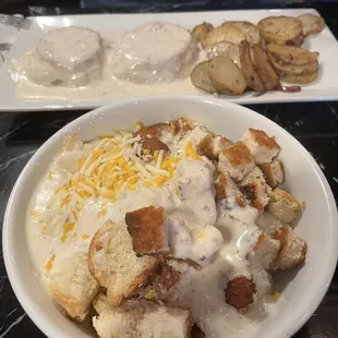 Great Big bowl &amp; biscuits&amp; gravy platter