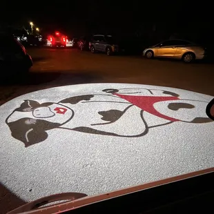 Image in the parking lot.