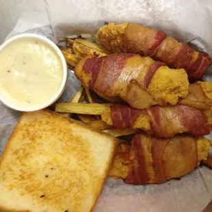 Bacon wrapped chicken tenders!