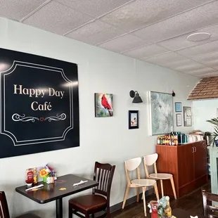 tables and chairs in a restaurant