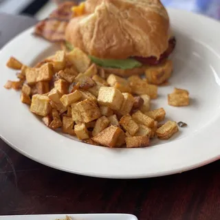 Croissant Sandwich with Sliced Avocado