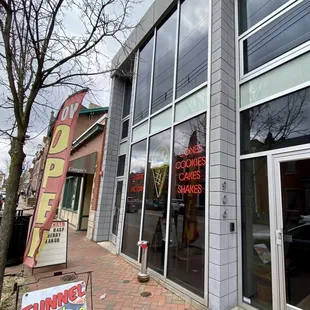 Front entrance to business