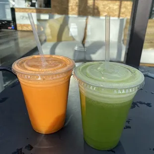 Sweet Greens Juice and Sunshine Juice
