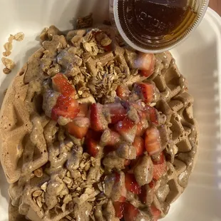 waffles, food