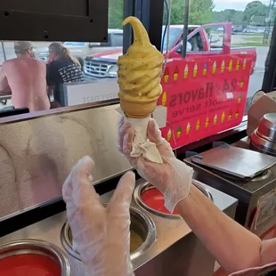 Birthday cake dip cone