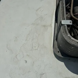 Dirty foot prints from service tech