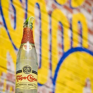 HAPPY JUICE: topo chico water (regular or grapefruit), fresh lime juice, el jimador blanco tequila, simple syrup, tajín