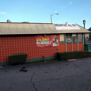 the front of the restaurant