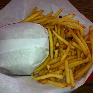 1/4 lb Hamburger w/ Cheese &amp; Medium Fries