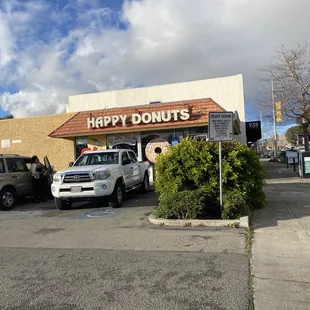 Outside the shop