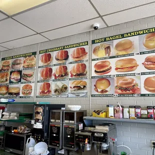 the menu of a fast food restaurant