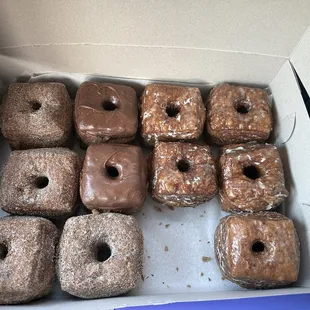 Plain, sugar and chocolate Cronuts. The maple didn&apos;t make it to the car