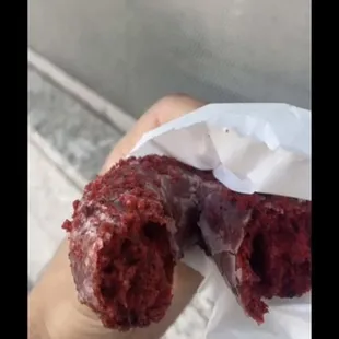Red velvet doughnut