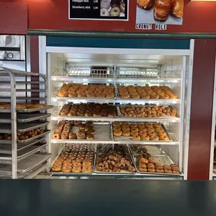 a display of baked goods