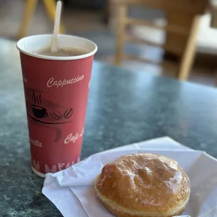Coffee and doughnut $6.