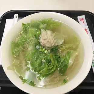 Wonton Noodle Soup, $8