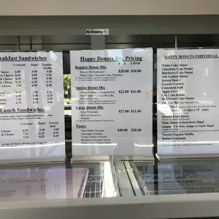 Menu and Pricing
