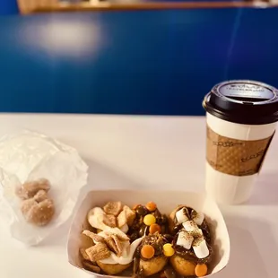 Classic Mini-Donuts Loaded Mini-Donuts coffee