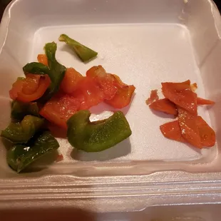 Green peppers and carrots