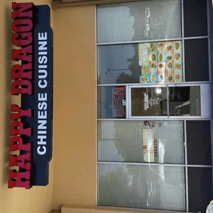 Outside of the restaurant.