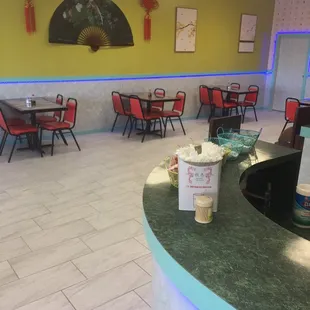 the interior of a chinese restaurant