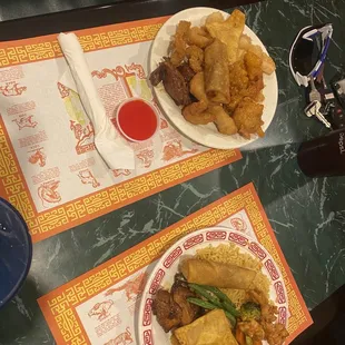 Two Plates from buffet