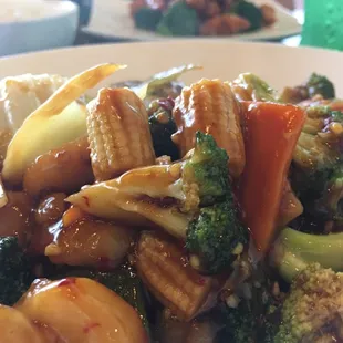 Mixed veggies in garlic sauce