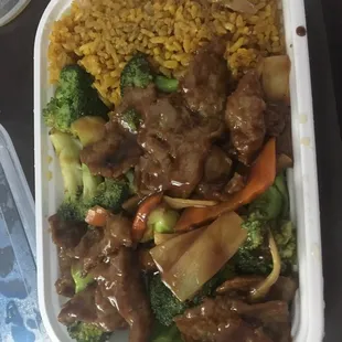 Beef w broccoli combo plate