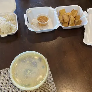 Green Curry ($9.95) and fried tofu ($5.25)