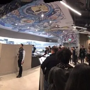 2nd Level w/beautiful views thru open glass windows openly friendly modern No slow waiting time from quick turn around kiosk order system!