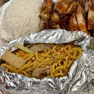 Chicken teriyaki and Teriyaki Chicken and Chicken Chow Mein Combo