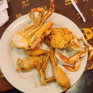 Frog legs and crab