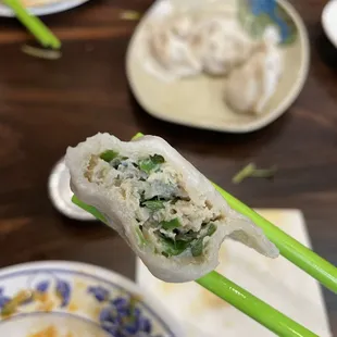 B18. Crab Meat Dumpling ($11.95 for 12) cross section