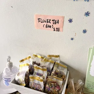 Flower tea $3.88 a bag