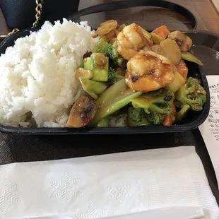 Shrimp and Mixed Vegetables (made Spicy)