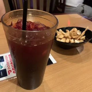 Chicha Morada Botella y Vaso