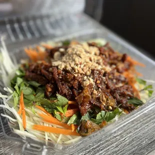 Papaya salad  w/beef jerky