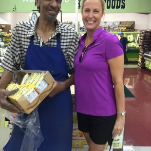 Me with Willie the stock person
